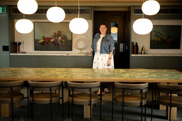 Williams in Indi Sydney’s rooftop lounge, which she has previously hired out for a party.