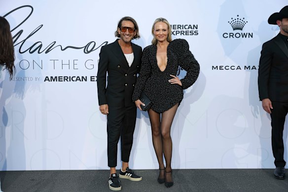 Hairdresser to the stars, Joey Scandizzo, and wife, Jane. 