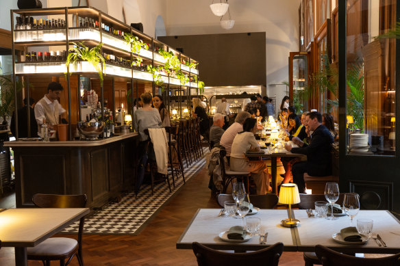 Inside the luxe dining room.