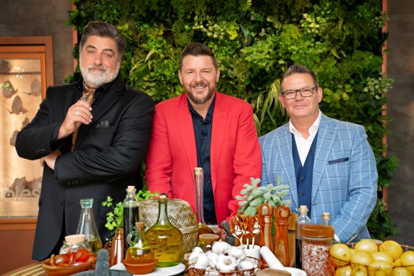 Together at last: Matt Preston, Manu Feildel and Gary Mehigan.