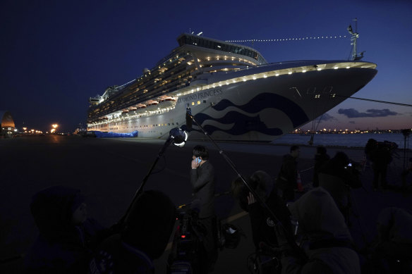 The Diamond Princess cruise ship was quarantined off the Japanese coast.