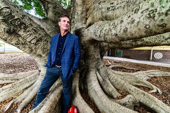 Andrew Dillon poses for a photo at Tuesday’s media opportunity ahead of the AFL’s Opening Round.