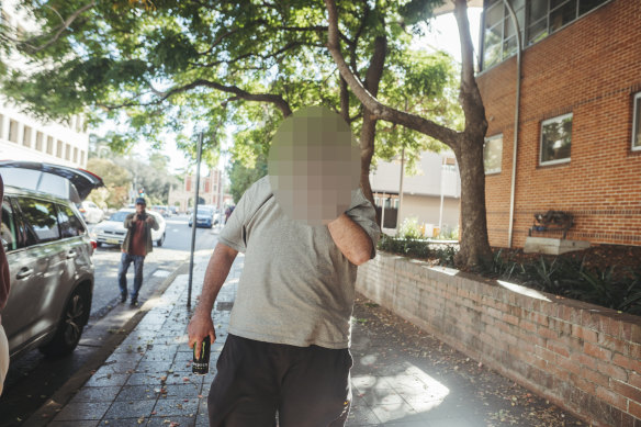 A supporter of the 14-year-old boy accused of possessing violent extremism material leaves Parramatta Children’s Court