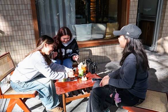 With its open design and paved outdoor area, the cafe is a serene spot.
