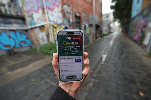 Ask Izzy is an app that connects Australians experiencing hardship and crisis to support.