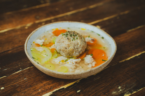 Ed’s matzo ball soup.