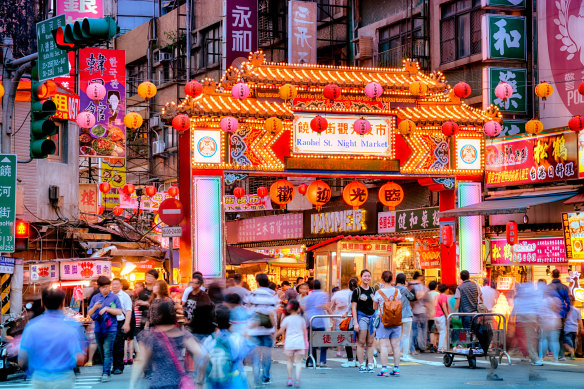 Raohe Street Night Market in Taipei.