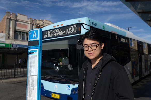 Commuter Van Phan at Bankstown.