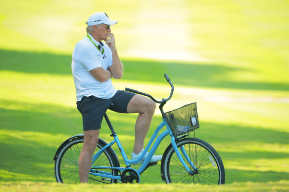 Greg Norman at the LIV Golf event in Mexico.