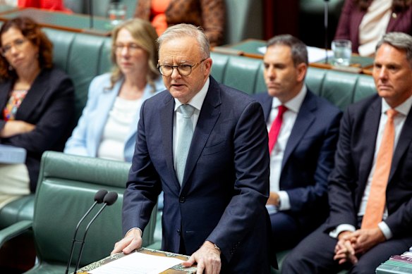Prime Minister Anthony Albanese during question time.