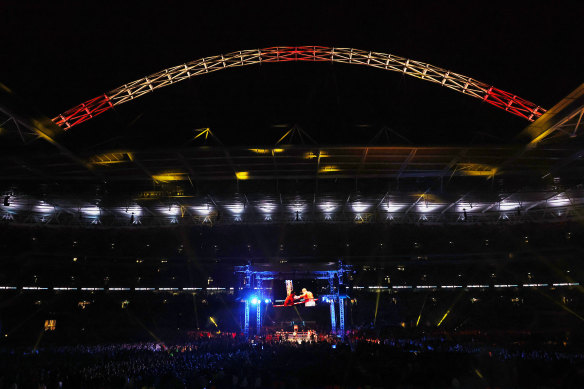 Wembley Stadium was heaving for the big fight.