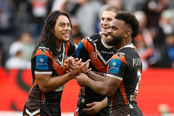 Adam Doueihi has allowed Jarome Luai (left) to revert to his natural running game.