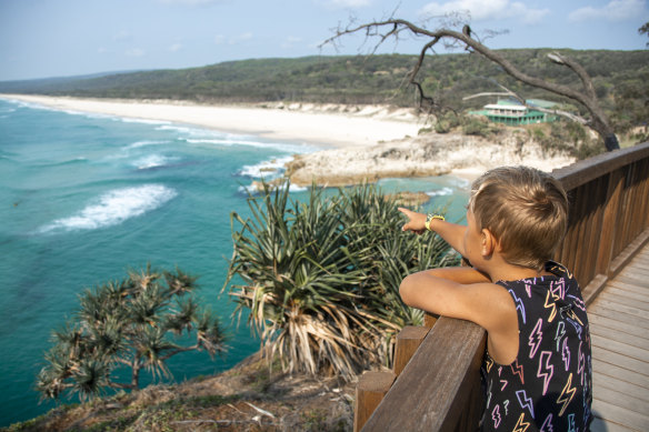 North Stradbroke Island is the largest of the islands in Moreton Bay and has fine surfing beaches.