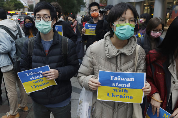 There has been a public outpouring of support for Ukraine in Taiwan since Russia launched its invasion.