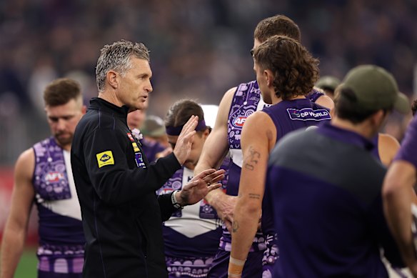 Fremantle coach Justin Longmuir. 