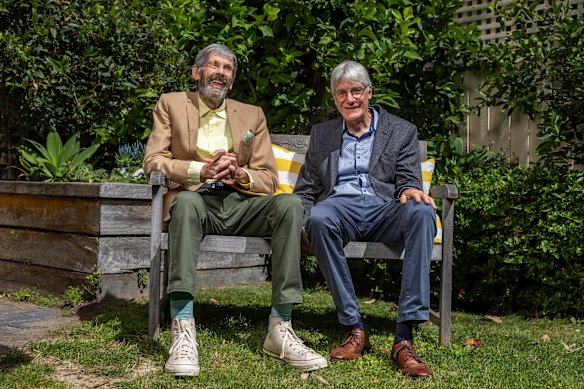 “Mr James’s approach to teaching – the idea that you’re not just a teacher transmitting knowledge and information – has shaped my whole career,” says Russell Thompson (right) of Russell James.