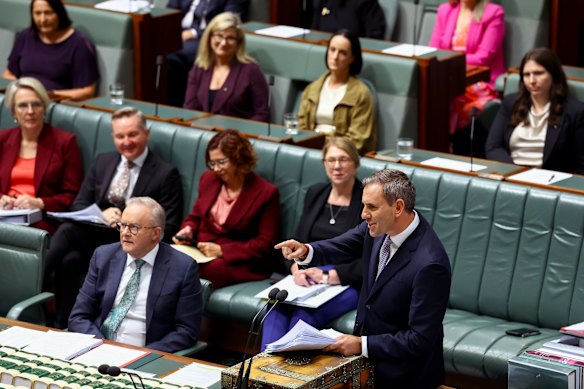 Treasurer Jim Chalmers has delivered a withering take-down of Angus Taylor in question time.