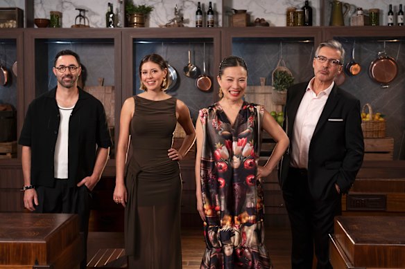 MasterChef 2026 judges from left to right: Andy Allen, Sofia Levin, Poh Ling Yeow and Jean-Christophe Novelli