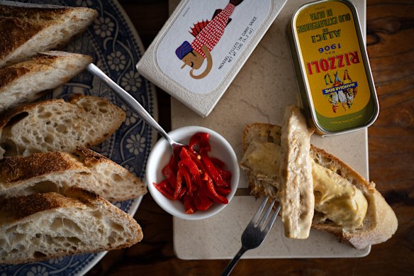 Deli snacks at Winespeake in Daylesford.