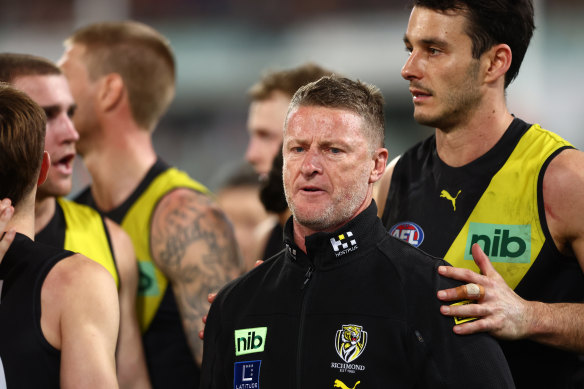 Richmond coach Damien Hardwick criticised the goal review system after the game.