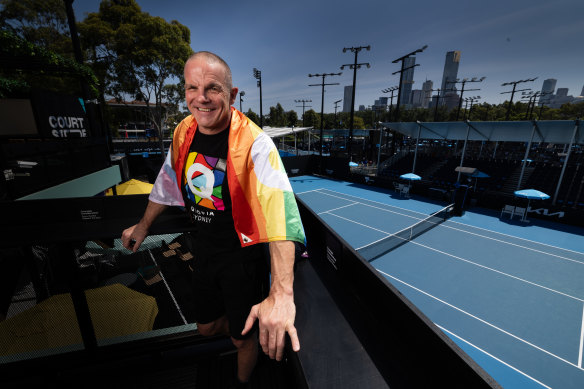 Former NRL footballer Ian Roberts at an AO Pride event.