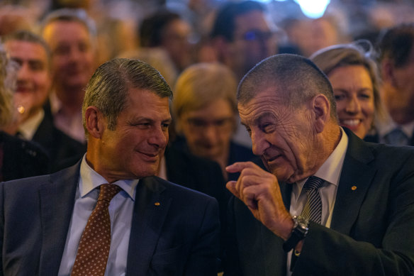 Steve Bracks (left) governed with a fiscal restraint. Jeff Kennett (right) relentlessly vilified debt.