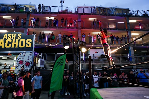 Cultura gastronômica de rua no oeste de Sydney no festival Parramatta Lanes no mês passado.
