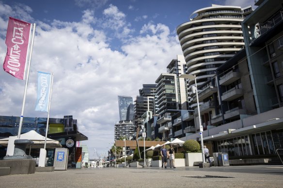 Docklands still struggles with foot traffic compared to other parts of the city.