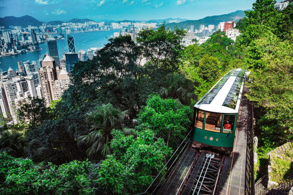 The Peak Tram trip offers six extraordinary minutes.