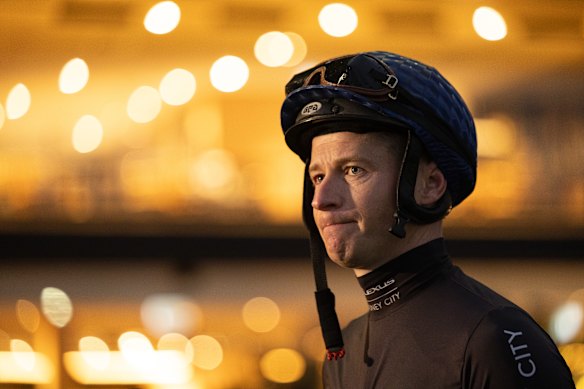 Jockey James McDonald fronts the media during the week to discuss breaking an Australian riding record.
