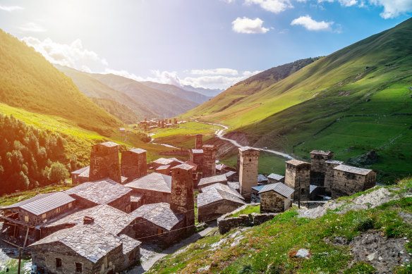 The village of Ushguli in Georgia, Europe’s highest permanently inhabited village.