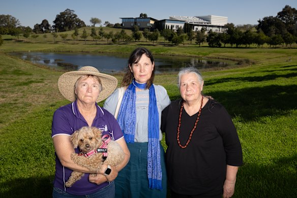 Sue Cartwright, Nicole Luhrs and Sandra Newham (right) from Save Western Sydney Wildlife Australia.