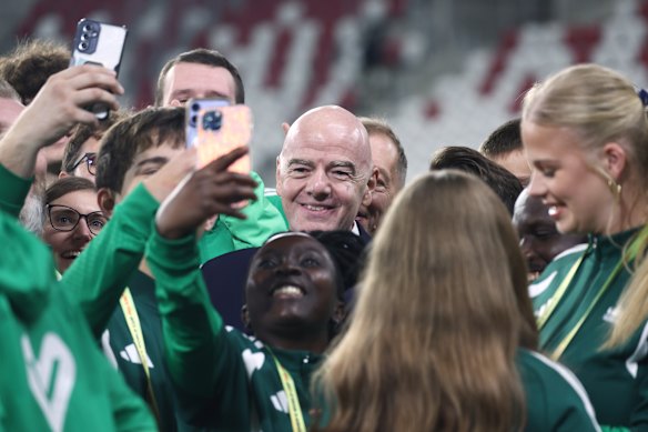 Gianni Infantino remained popular at the Women’s Under 20 World Cup.