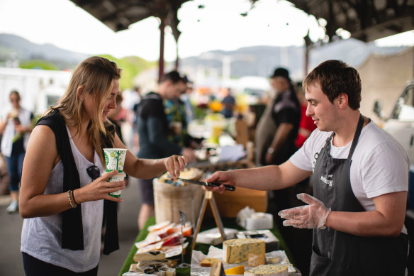 Fuelling up at Otago Farmers Market.