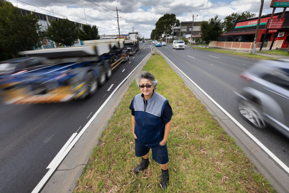 Lucy Cuzzupe is worried there will be more deaths along the dangerous stretch of Ballarat Road, Braybrook.