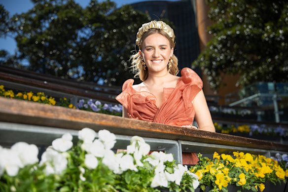 Ariarne Titmus at Royal Randwick Racecourse on Wednesday ahead of Saturday’s Golden Eagle Day.