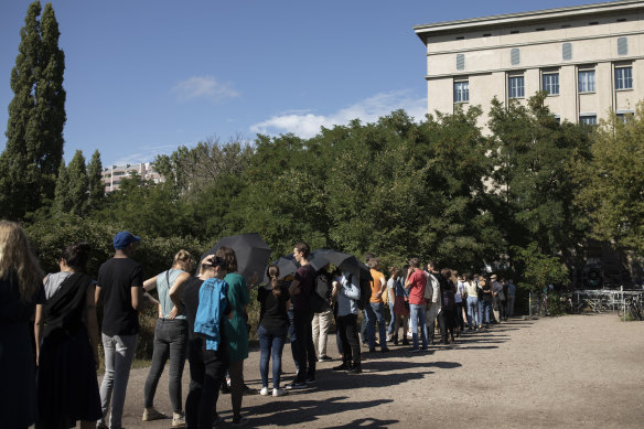 Hopefuls will queue for as long as six hours to get into Berghain.