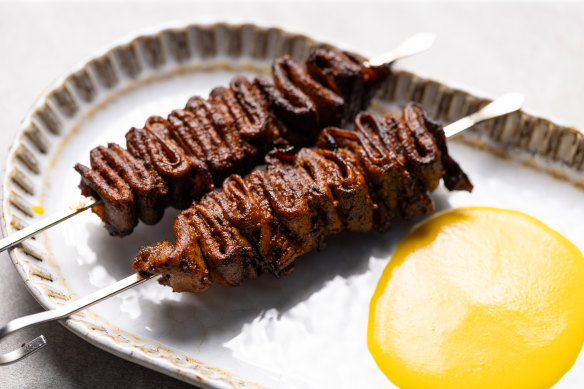 Go-to dish: Ox tongue anticuchos.