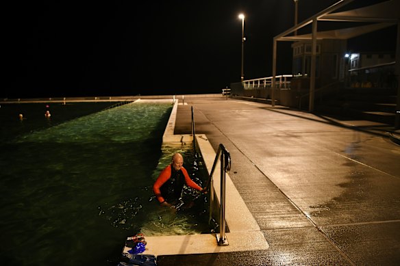 Peter Wickham at Newcastle Ocean Baths.