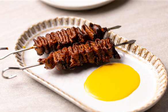 Go-to dish: Ox tongue anticuchos.