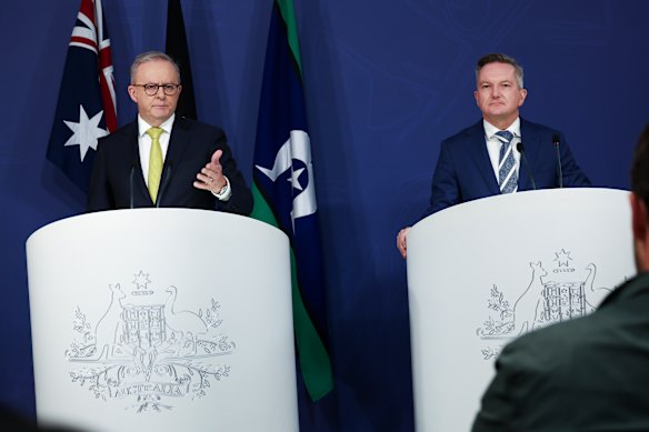 Prime Minister Anthony Albanese and Energy Minister Chris Bowen. 