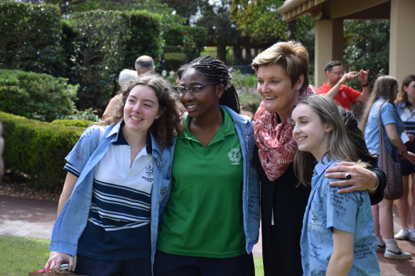 Provis with some of her graduating students.   