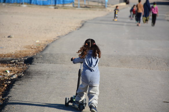 A child at the al-Roj camp.