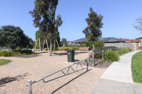 The playground where Carl Williams was shot 25 years ago.