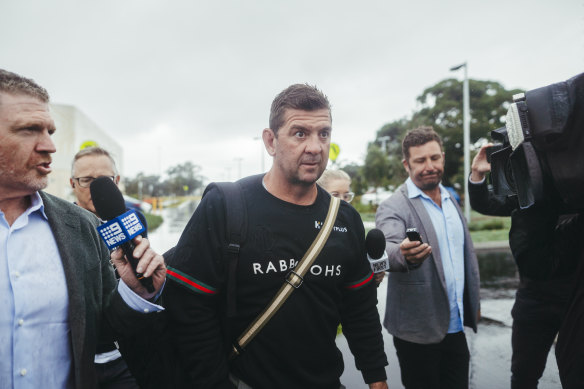 Jason Demetriou leaving Heffron Park on Tuesday.