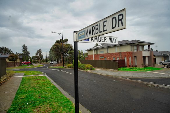 The suburban street where a 12-year-old boy was killed in Cobblebank.
