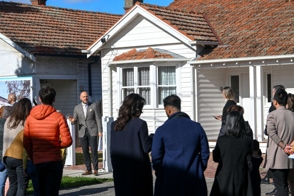 The auction at 21 Darling Street, Fairfield ended with the underbidder buying the home.