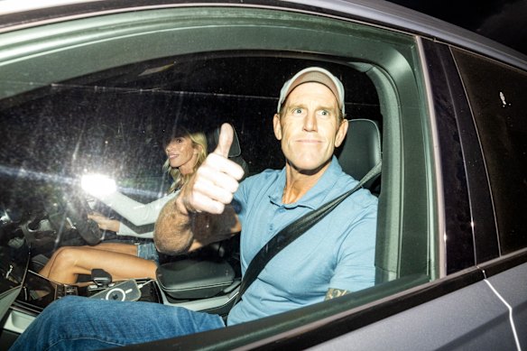 Ben Roberts Smith departs Silverwater Correctional Complex in Sydney on Friday night.