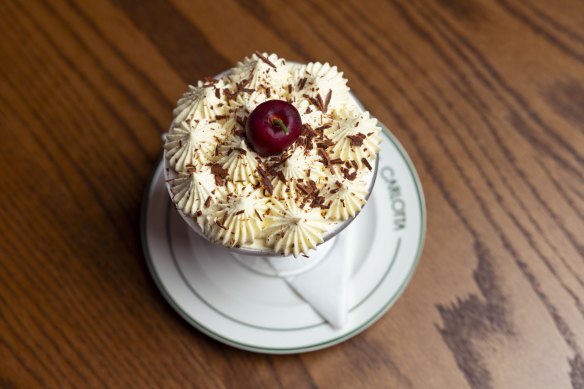 Go-to dish: Italian cherry and chocolate trifle, $16.50.