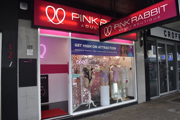 Located at 129 Barrack Street, the building currently operates as an adult retail store known as the Pink Rabbit Adult Boutique.